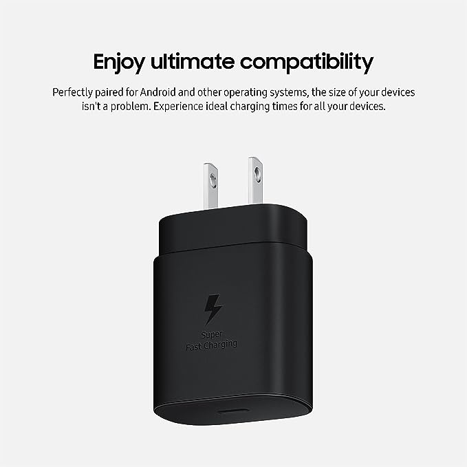 SAMSUNG 25W Wall Charger USB C Adapter (New)